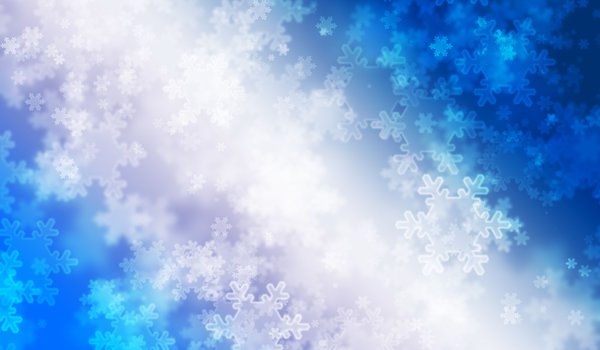 Обои на рабочий стол: зима, синий, сияние, снежинки