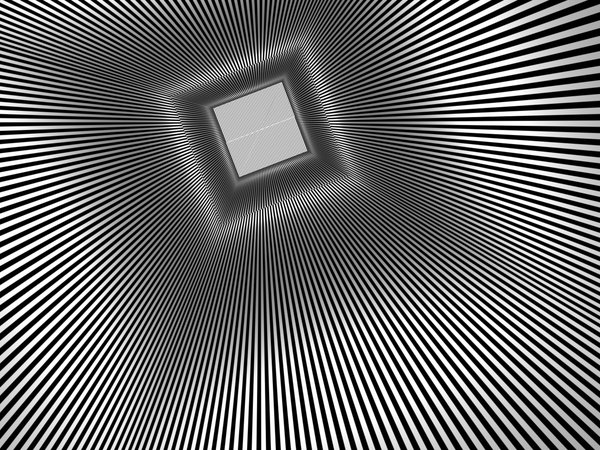 квадрат, лучи, оптическая иллюзия, туннель
