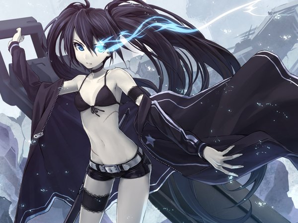 black rock shooter, аниме, мато курои, синобу ёсиока, стрелок с чёрной скалы