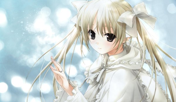 Обои на рабочий стол: kasugano sora, yosuga no sora, бантики, девочка, кольцо, ленты