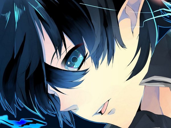 ao no exorcist, blue exorcist, rin okumura, аниме, синий экзорцист