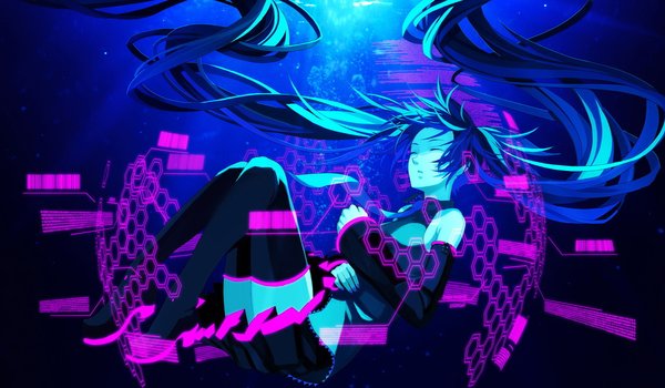 Обои на рабочий стол: hatsune miku, vocaloid, аниме, вокалоид, девушка, хатсуне мику