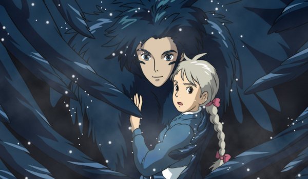 Обои на рабочий стол: Howl's Moving Castle, аниме, Софи, Хаул, Хаяо Миядзаки, Ходячий Замок Хаула