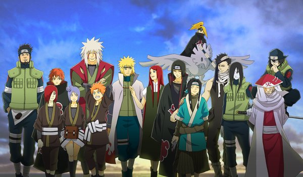 Обои на рабочий стол: Deidara, Gekkou Hayate, Haku, Jiraiya, Konan, Momochi Zabuza, Nagato, Namikaze Minato, naruto, Orochimaru, Sarutobi Asuma, Sarutobi Hiruzen, Sasori, uchiha itachi, Uzumaki Kushina, Yahiko, аниме, наруто