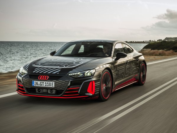 2020, Audi, RS e-Tron GT Prototype, движение, дорога, Купе