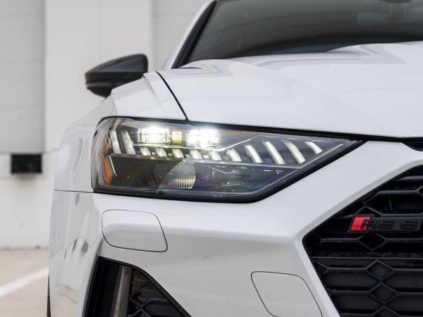 Audi, Avant, face, Full LED Lights, RS6, white