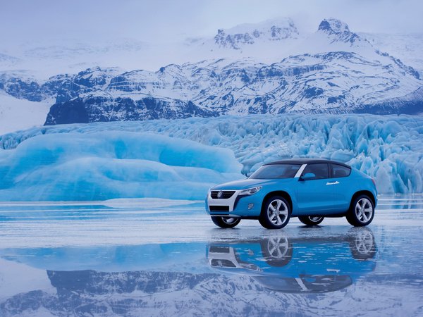 Volkswagen, внедорожник, горы, лед, фольксваген
