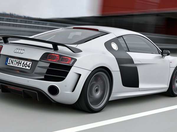 Audi, белый, скорость