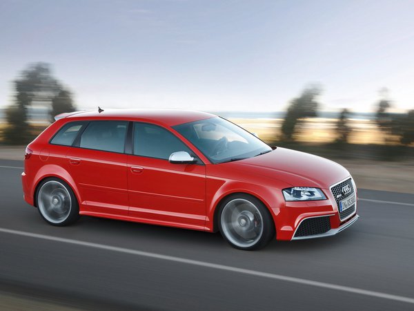 Audi, rs3, Ауди, дорога, красный