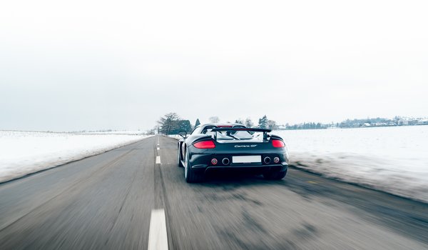 Обои на рабочий стол: car, porsche, Porsche Carrera GT, road