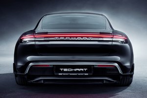 Обои на рабочий стол: exterior, porsche, Porsche Taycan, sports car, Taycan, TechArt, дизайн, мощь, порше, спортивный автомобиль