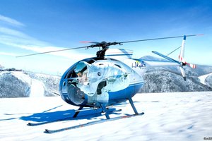 Обои на рабочий стол: вертушка, горы, лыжный курорт, снег
