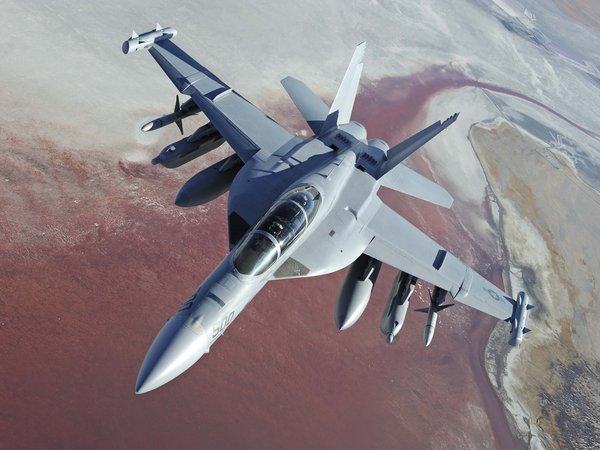 EA-18G Growler, боинг, ВМС США, высота, ландшафт, палубный, пилоты, радиоэлектронной борьбы, самолёт
