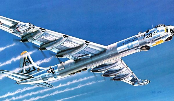 Обои на рабочий стол: Convair B-36, «Peacemaker», «Миротворец», американский, арт, бомбардировщик, Конвэр Б-36, межконтинентальный, рисунок, стратегический