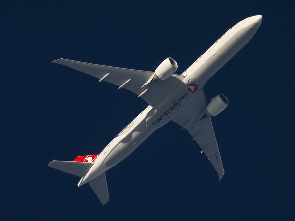 Boeing 777, Turkish airlines, в полете, самолёт