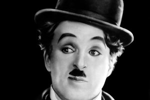 Обои на рабочий стол: Чарли Чаплин, чёрно-белое