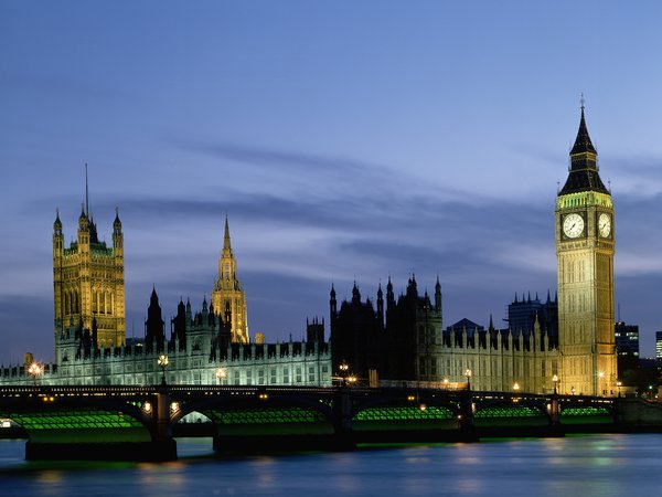 англия, биг бен, лондон, мост, парламент