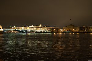 Обои на рабочий стол: мост, ночь, питер, санкт-петербург