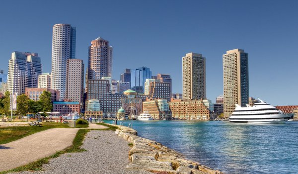 Обои на рабочий стол: boston, архитектура, бостон, набережная