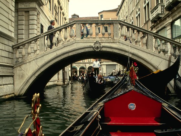 венеция, гандола, италия, мост