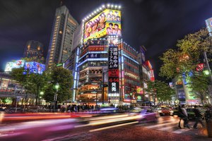 Обои на рабочий стол: japan, the mean streets, tokyo, ночь, япония