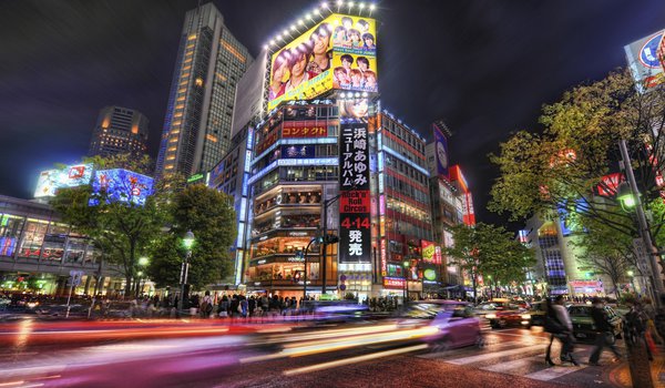 Обои на рабочий стол: japan, the mean streets, tokyo, ночь, япония
