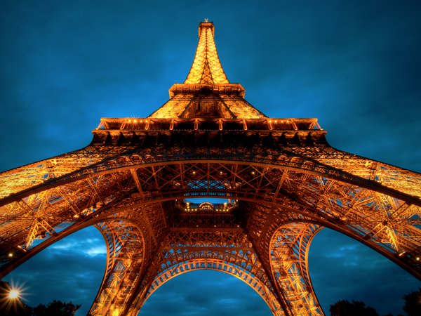 архитектура, париж, франция, эйфелева башня
