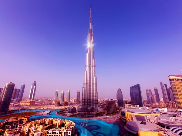 163 этажа, 828 метра, башня, бурдж-халифа, город, дубаи
