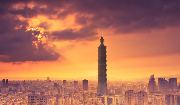 Обои на рабочий стол: КНР, небо, облака, провинция Тайвань, Тайбэй, тепло