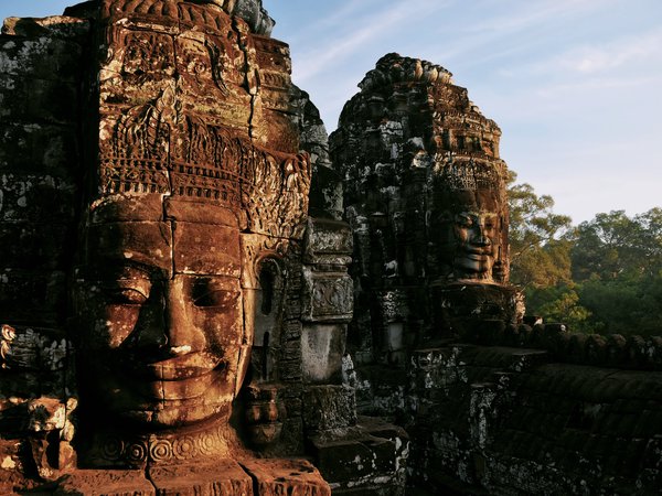 город, Камбоджа, руины, святилище, храм