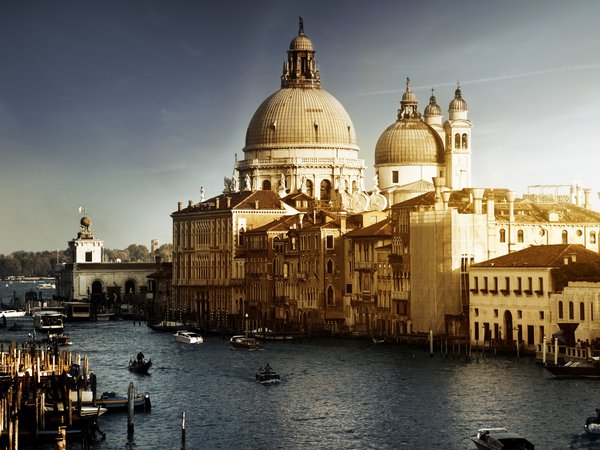 italy, venice, архитектура, венеция, гондолы, здания, италия, канал, лодки