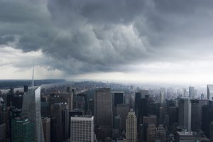 Обои на рабочий стол: manhattan, new york, nyc, Storm Clouds, usa, нью-йорк, сша