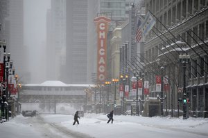 Обои на рабочий стол: chicago, city, Illinois, usa, winter, город, зима, чикаго