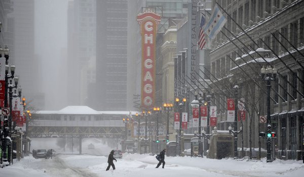 Обои на рабочий стол: chicago, city, Illinois, usa, winter, город, зима, чикаго