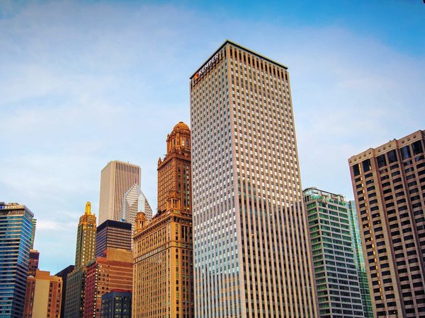 chicago, Illinois, usa, америка, высотки, здания, Иллинойс, небо, небоскребы, сша, чикаго