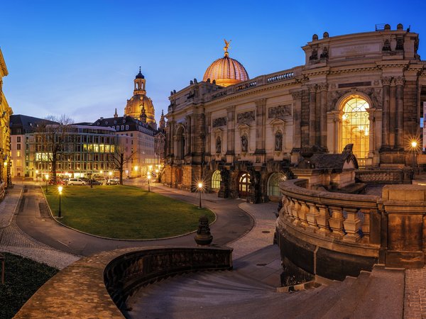 Dresden, Dresden Academy of Fine Arts, germany, архитектура, Высшая школа изобразительных искусств, германия, дома, Дрезден, здания, лестница, терраса