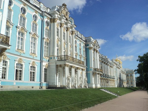 Екатерининский дворец, лето, небо, облака, парк