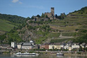 Обои на рабочий стол: germany, nature, river, town, город, дома, здания, река