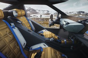 Обои на рабочий стол: concept, Dacia, Dacia Manifesto, Environmentally efficient car, горы, мужчина, руль, салон, фотограф, Экологически эффективный автомобиль