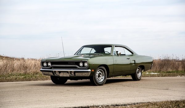Обои на рабочий стол: 1970, front view, plymouth, Plymouth Road Runner 440+6 Hardtop Coupe, Road Runner