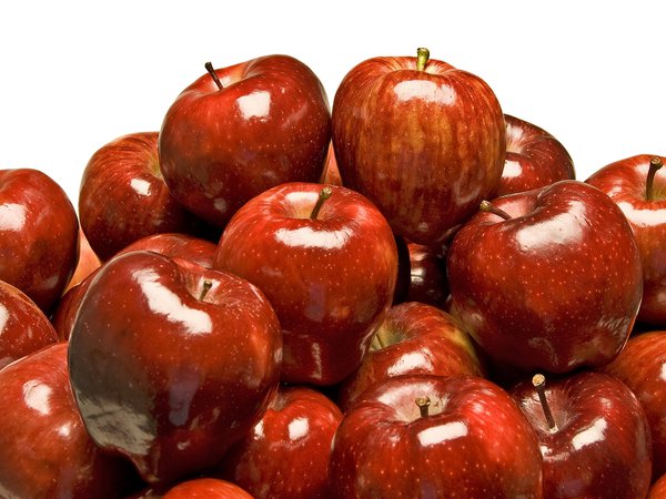 красные, много, фрукты, яблоки