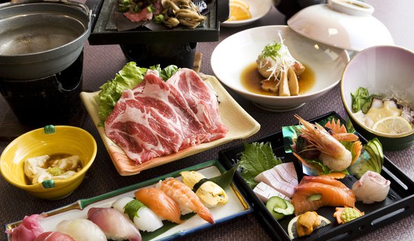 Обои на рабочий стол: еда, кухня, рыба, суши, япония
