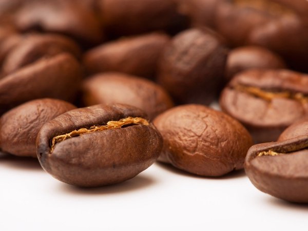 beans, coffee, зёрна, кофе, макро