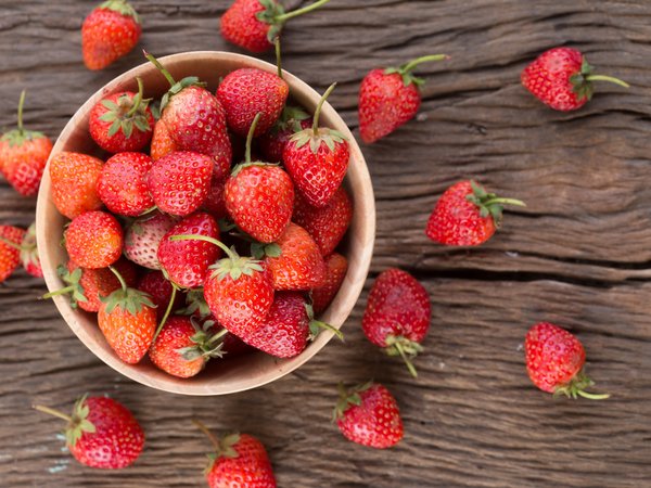 berries, fresh, strawberry, sweet, wood, клубника, красные, спелая, ягоды