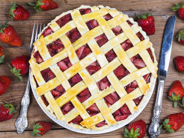 berries, cake, fresh, strawberry, sweet, клубника, пирог, ягоды