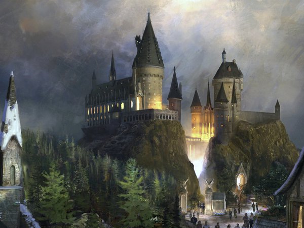 fantasy, harry potter, hogwarts, гарри поттер, замок, фантастика, хогвартс