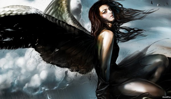 Обои на рабочий стол: fantasy, ангел, девушка, крылья, фантастика