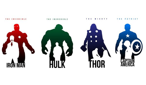 Обои на рабочий стол: captain america, hulk, iron man, thor, герои