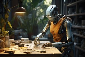 Обои на рабочий стол: anthropomorphic, human, job, performing, regular, robot