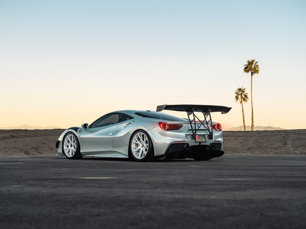 488, ferrari, rear view